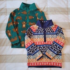 Lot of 2 Old Navy Fleece Half Snap Pullovers 4T